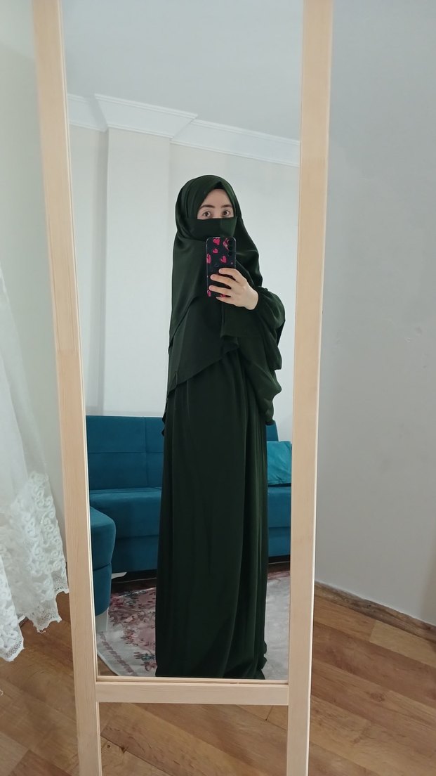 Medine ipeği zümrüt yeşili 2 katlı sufle takım - Görsel 2