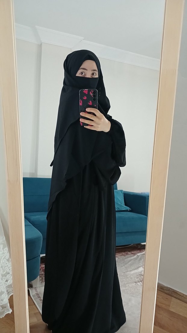 Medine ipeği siyah 2 katlı sufle takım - Görsel 2