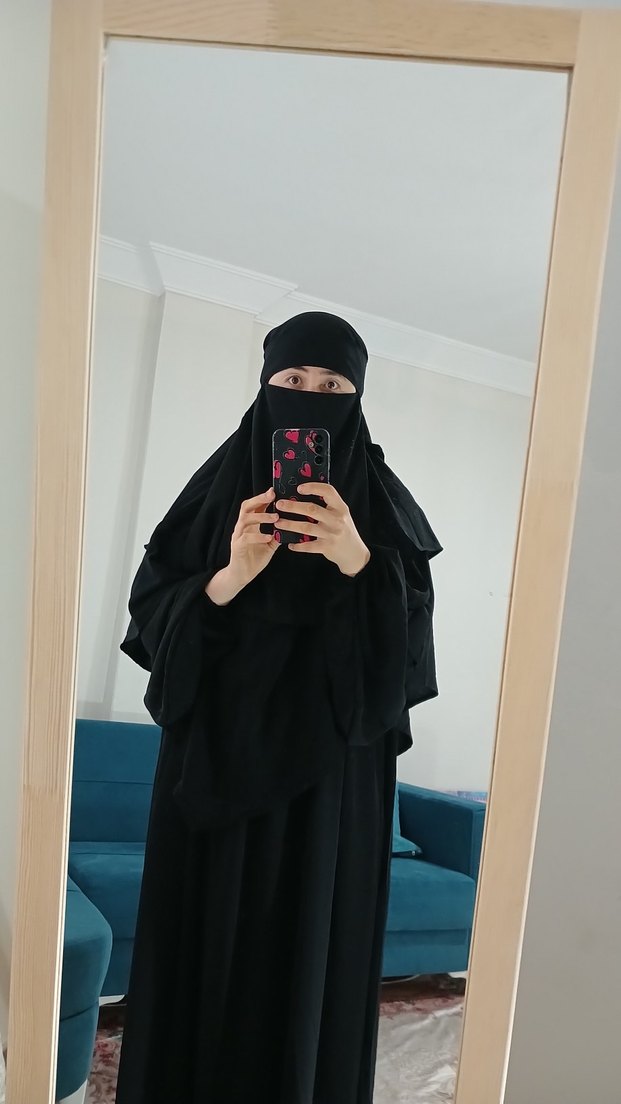 Medine ipeği siyah 2 katlı sufle takım - Görsel 3