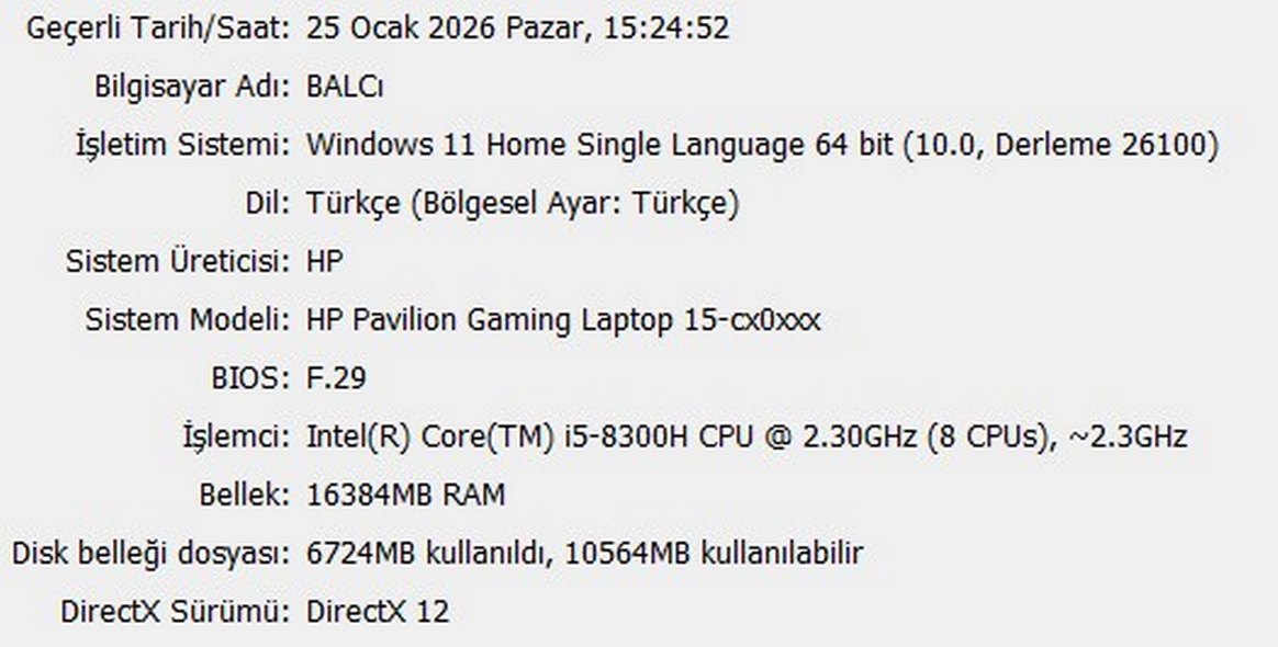HP Pavilion (16GB RAM / GTX 1050Ti) - Bakımlı & Ekipman Hediyeli - Görsel 5