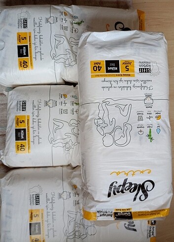 5 Beden: 11-25 kg Beden Sleepy 5 num külot