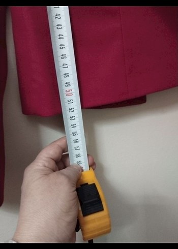 LCW Fermuar cep detaylı kısa kesim kırmızı kadın blazer - Görsel 4