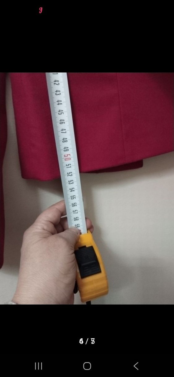 LCW Fermuar cep detaylı kısa kesim kırmızı kadın blazer - Görsel 4