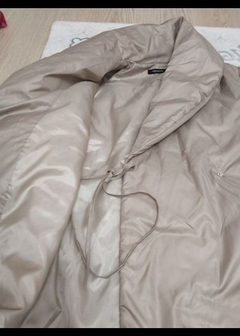 Şal yaka detaylı içten ipli, çıtçıtlı kuşaklı mont - Görsel 3