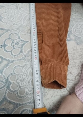 Bıgdart marka Düğmeli Kahverengi Kadife Gömlek - Görsel 4