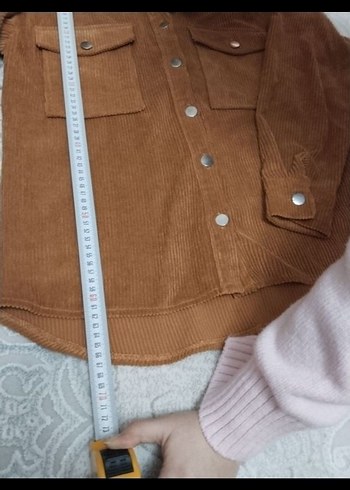 Bıgdart marka Düğmeli Kahverengi Kadife Gömlek - Görsel 3