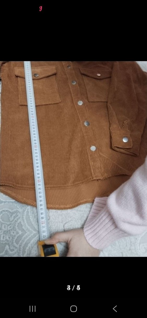 Bıgdart marka Düğmeli Kahverengi Kadife Gömlek - Görsel 3