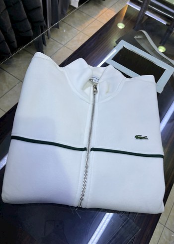 Beyaz Fermuarlı Erkek Sweatshirt - Görsel 4