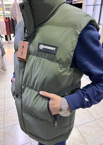 Düğmeli Yeşil Erkek Şişme Yelek - Görsel 3