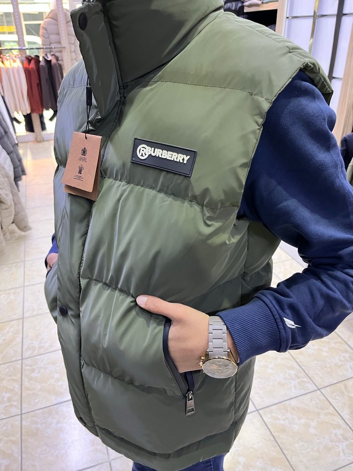 Düğmeli Yeşil Erkek Şişme Yelek - Görsel 3