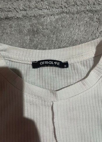 Kadın Beyaz kısa Kollu krop - Görsel 2