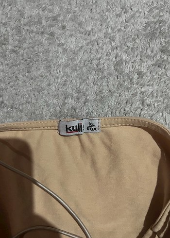 Bej Straplez Kadın krop - Görsel 3