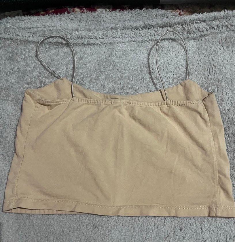 Bej Straplez Kadın krop - Görsel 2
