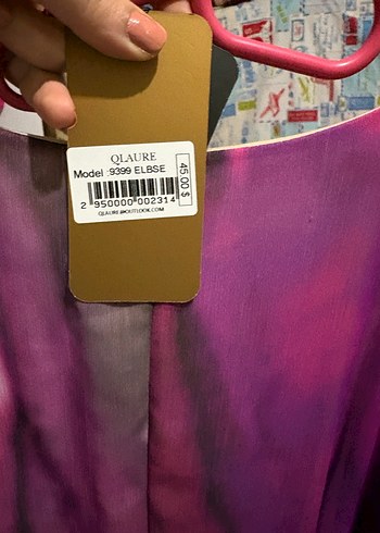 Pembe Batik Desenli midi Salaş Elbise - Görsel 3