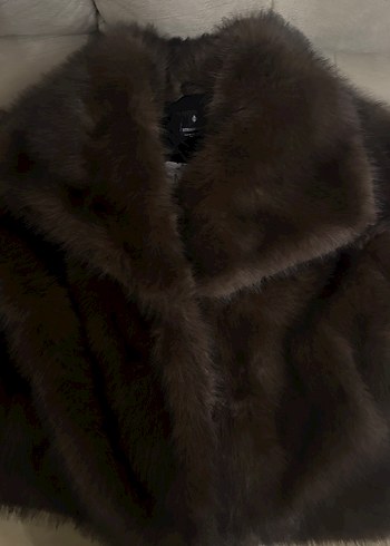 Stradivarius Kahverengi Kürk - Görsel 2