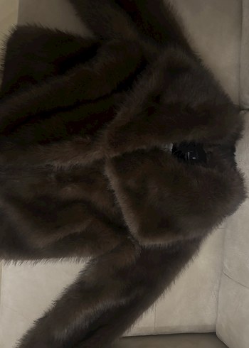 Stradivarius Kahverengi Kürk - Görsel 4