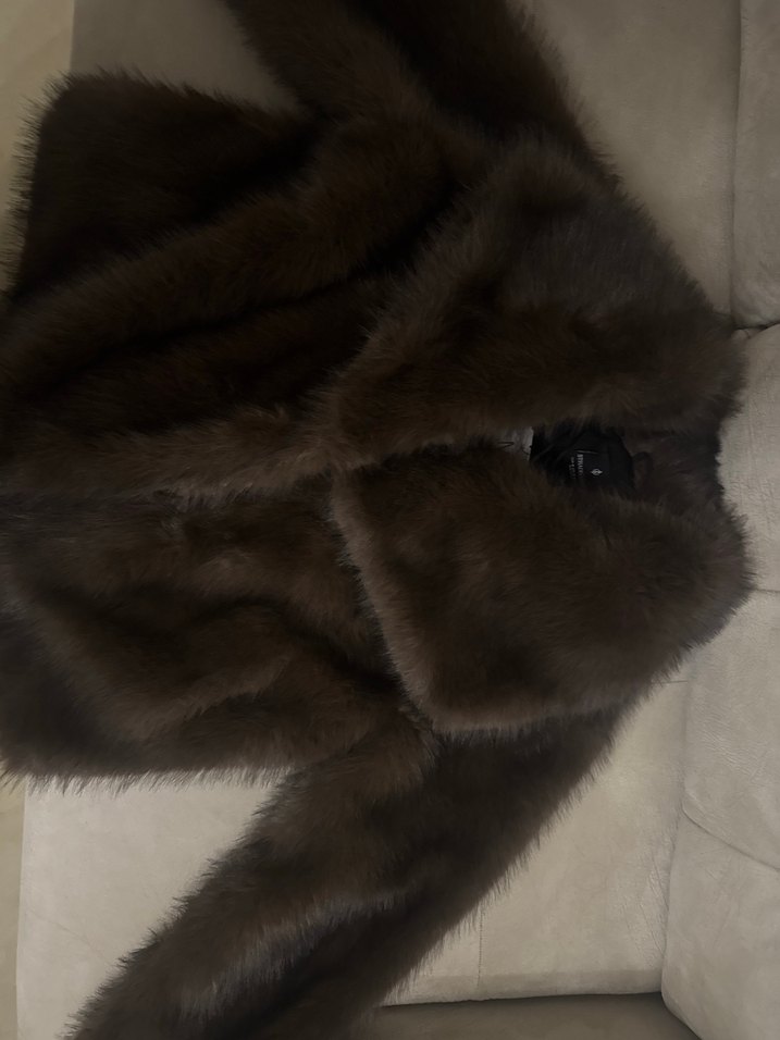 Stradivarius Kahverengi Kürk - Görsel 4