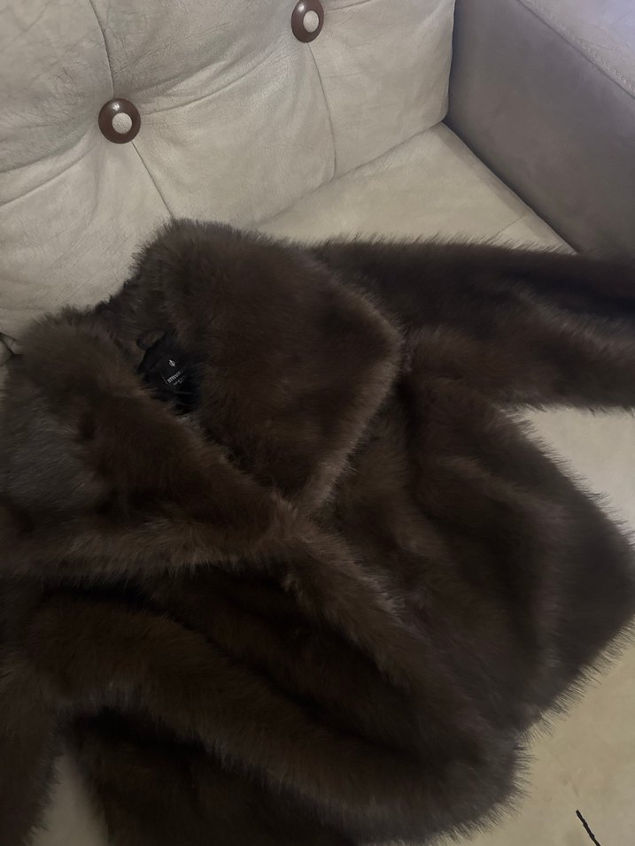 Stradivarius Kahverengi Kürk - Görsel 5