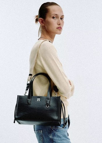 Zara Lacivert Kadın Omuz Çantası Yeni Etiketli - Görsel 3