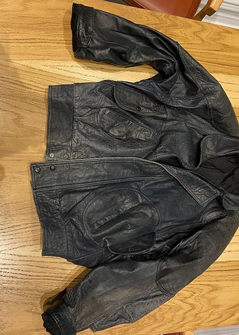 VİBTAGE Hakiki deri Bomber Uçuş Ceketi - Görsel 2