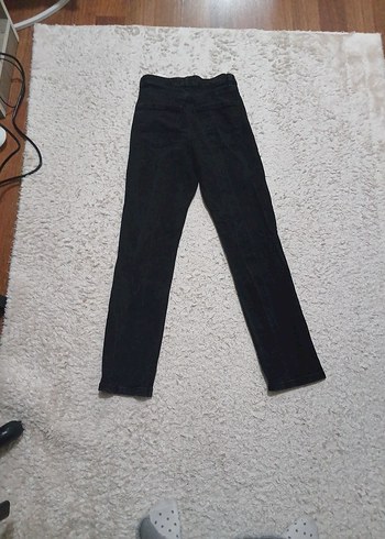 Kadın Siyah Midi Boy Denim Jean - Görsel 2