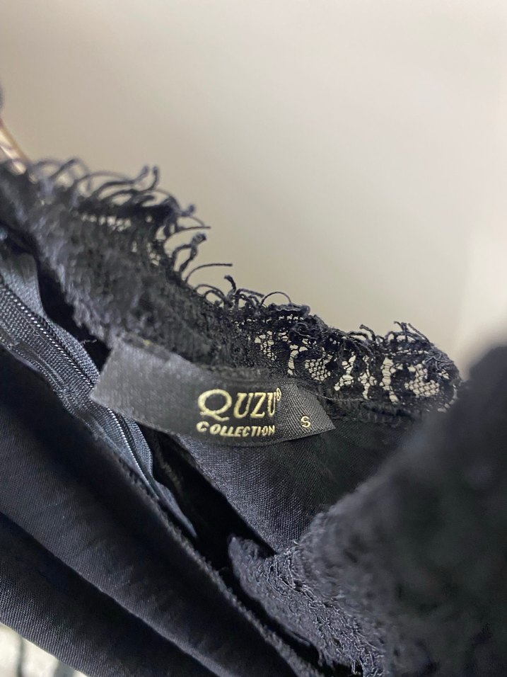 Siyah Drapeli V Yaka Mini Bluz - Görsel 2