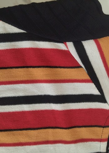 Çizgili Kadın Uzun Kollu Tişört - Görsel 3