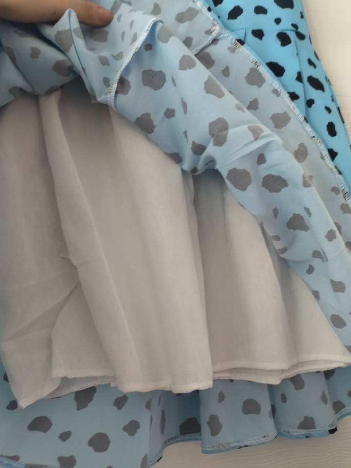 Kız Çocuk Mavi Leopar Desenli Kolsuz Elbise - Görsel 3