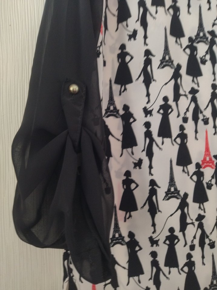 Gri Baskılı Uzun Kollu Parisian Bluz - Görsel 2