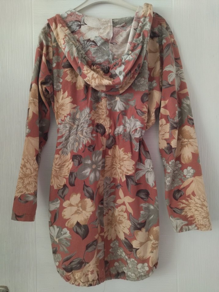 Çiçek Desenli Bohem Uzun Ceket - Görsel 3