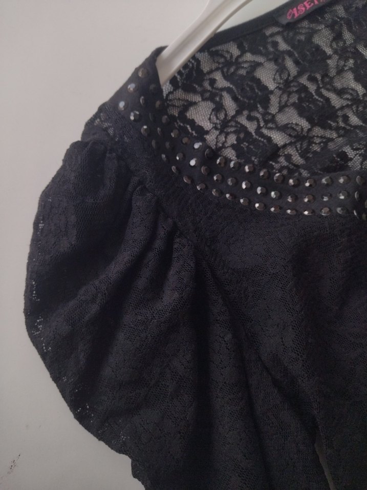 Kız Çocuk Siyah Dantel Bolero - Görsel 3