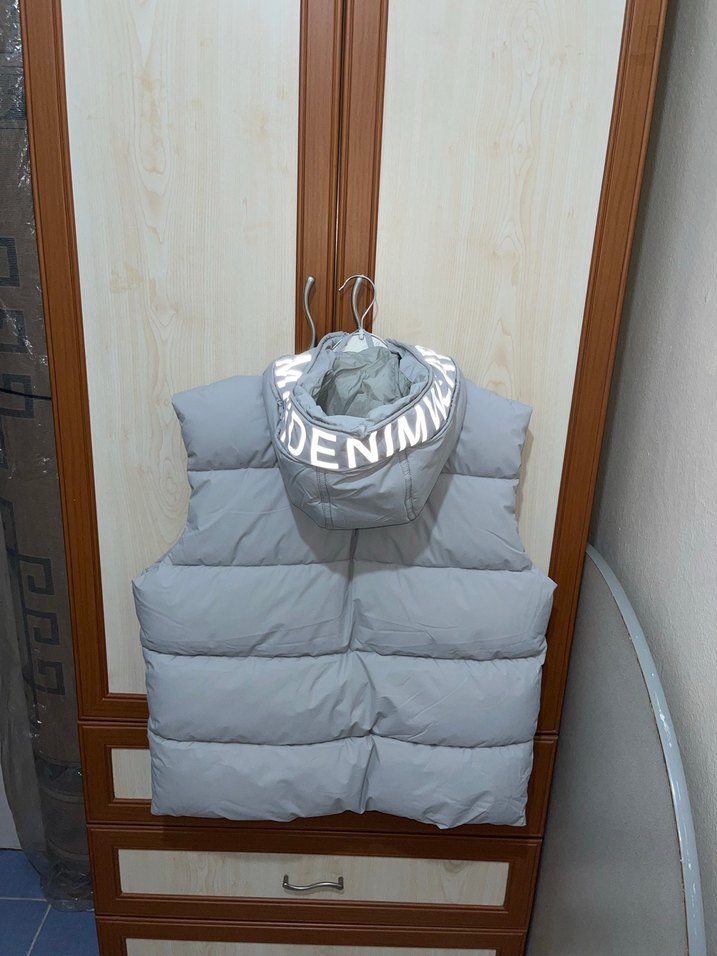 Mavi denım wear yelek - Görsel 2