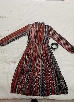 Deniz butik Zigzag desen elbise