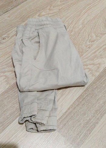 Bej Midi Unisex
 Keten Rahat Pantolon - Görsel 3