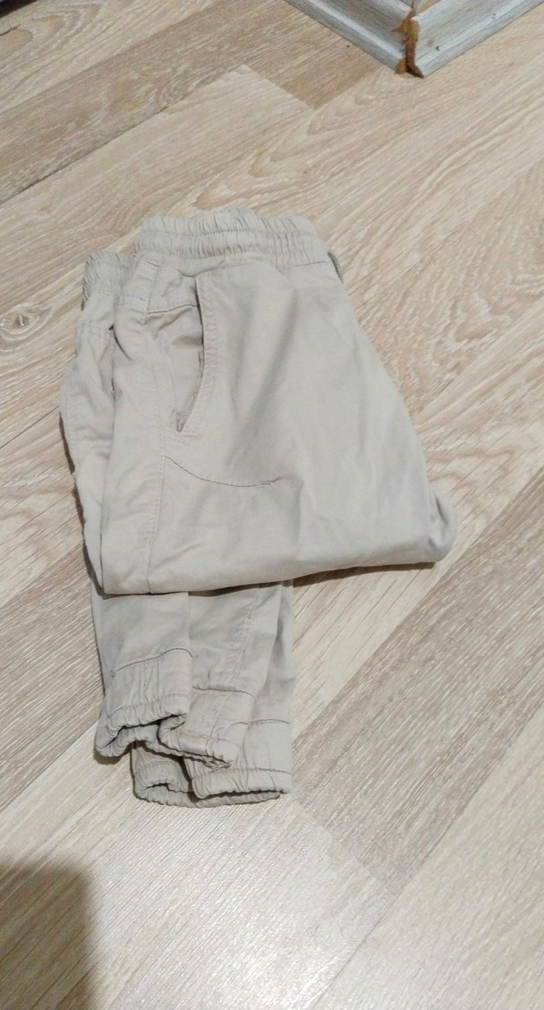 Bej Midi Unisex
 Keten Rahat Pantolon - Görsel 3