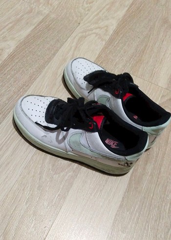 Siyah Beyaz Bağcıklı Kadın Spor Ayakkabı - Görsel 4