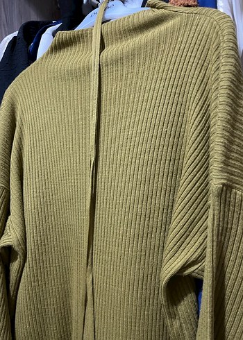 Kadın Sarı Uzun Kollu Boğazlı Triko elbise - Görsel 4