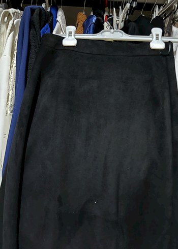 Siyah Süet Salaş Uzun Etek - Görsel 2