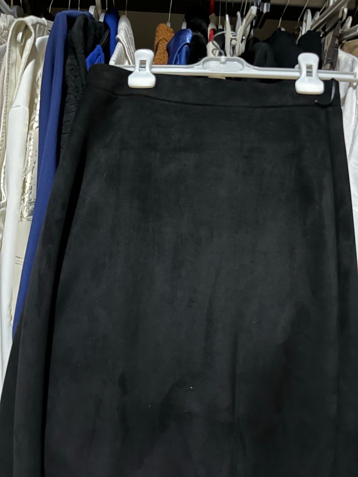 Siyah Süet Salaş Uzun Etek - Görsel 2