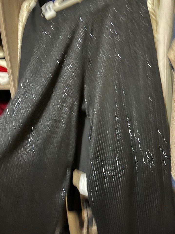 Siyah Parlak Kadın Uzun Kumaş Pantolon - Görsel 4