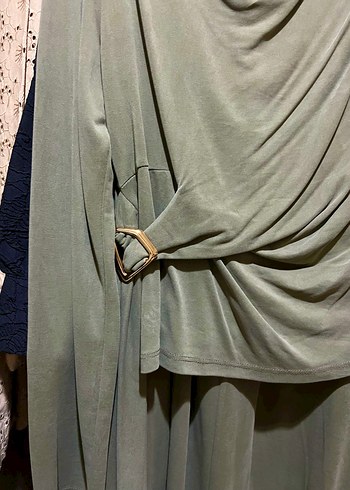 Mint yeşili şık etekli takım - Görsel 7