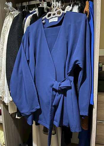 Mavi Kadın Pamuklu Takım Elbise - Görsel 2