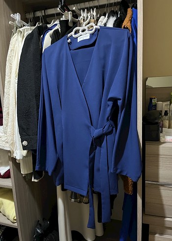 Mavi Kadın Pamuklu Takım Elbise - Görsel 4