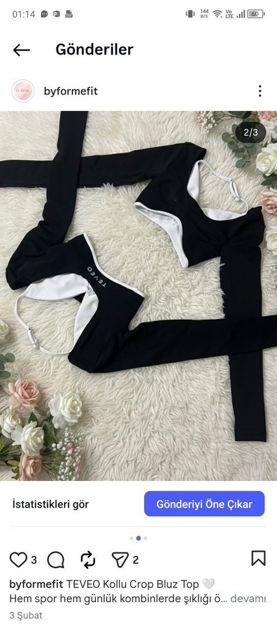 Siyah Kısa Kesim Fitted Sweatshirt - Görsel 2