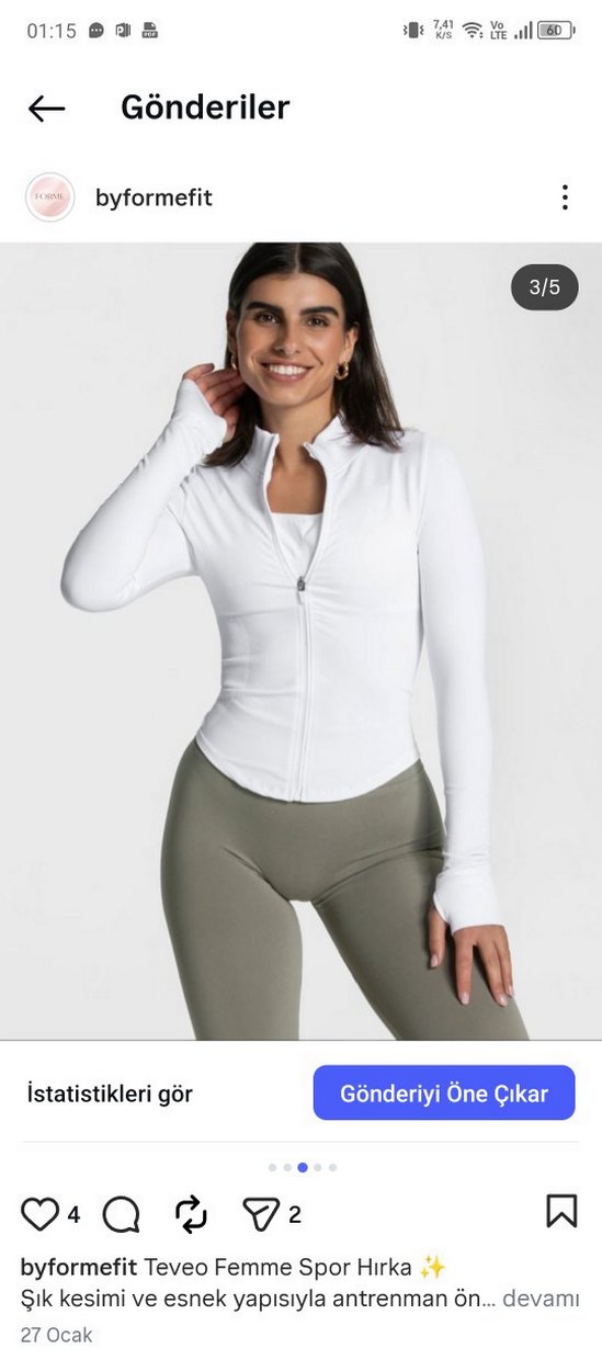 Beyaz Fermuarlı Uzun Kollu Kadın Ceket - Görsel 3