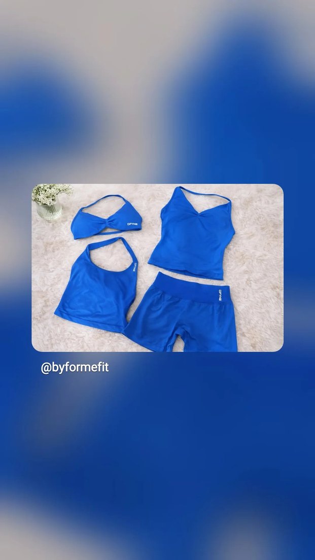 Mavi Mini Spor Takım V Yaka Çapraz Askılı - Görsel 2