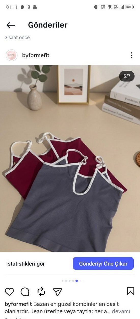 Kadın Çok Renkli Elastik Atlet - Görsel 5