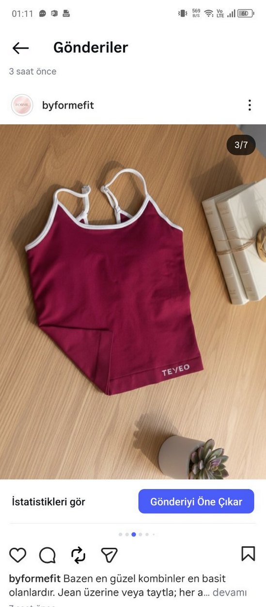 Kadın Çok Renkli Elastik Atlet - Görsel 3