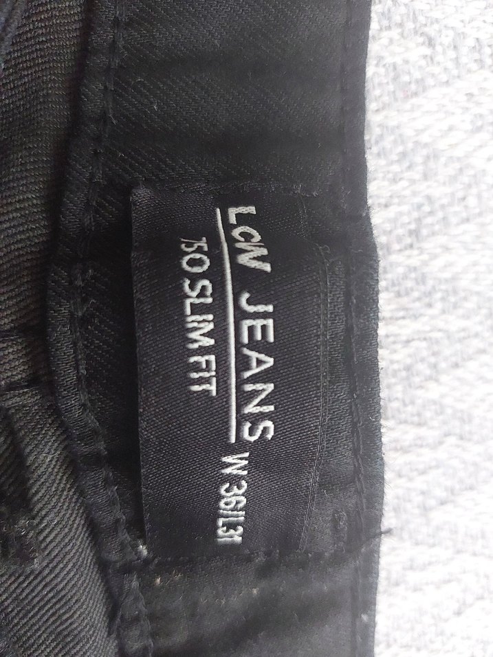 LCW 750 SLIM FIT SİYAH PANTOLON  36 BEDEN  TEMİZ  0 AYARINDA - Görsel 4