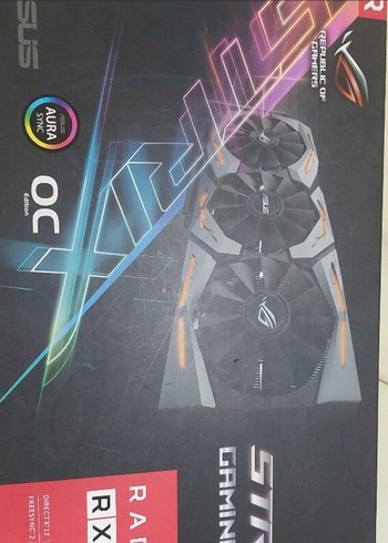 ASUS ROG STRIX RX 580 8GB OC  KUTULU  MİNİNGSİZ ,TESTLİ, TEMİZ - Görsel 8
